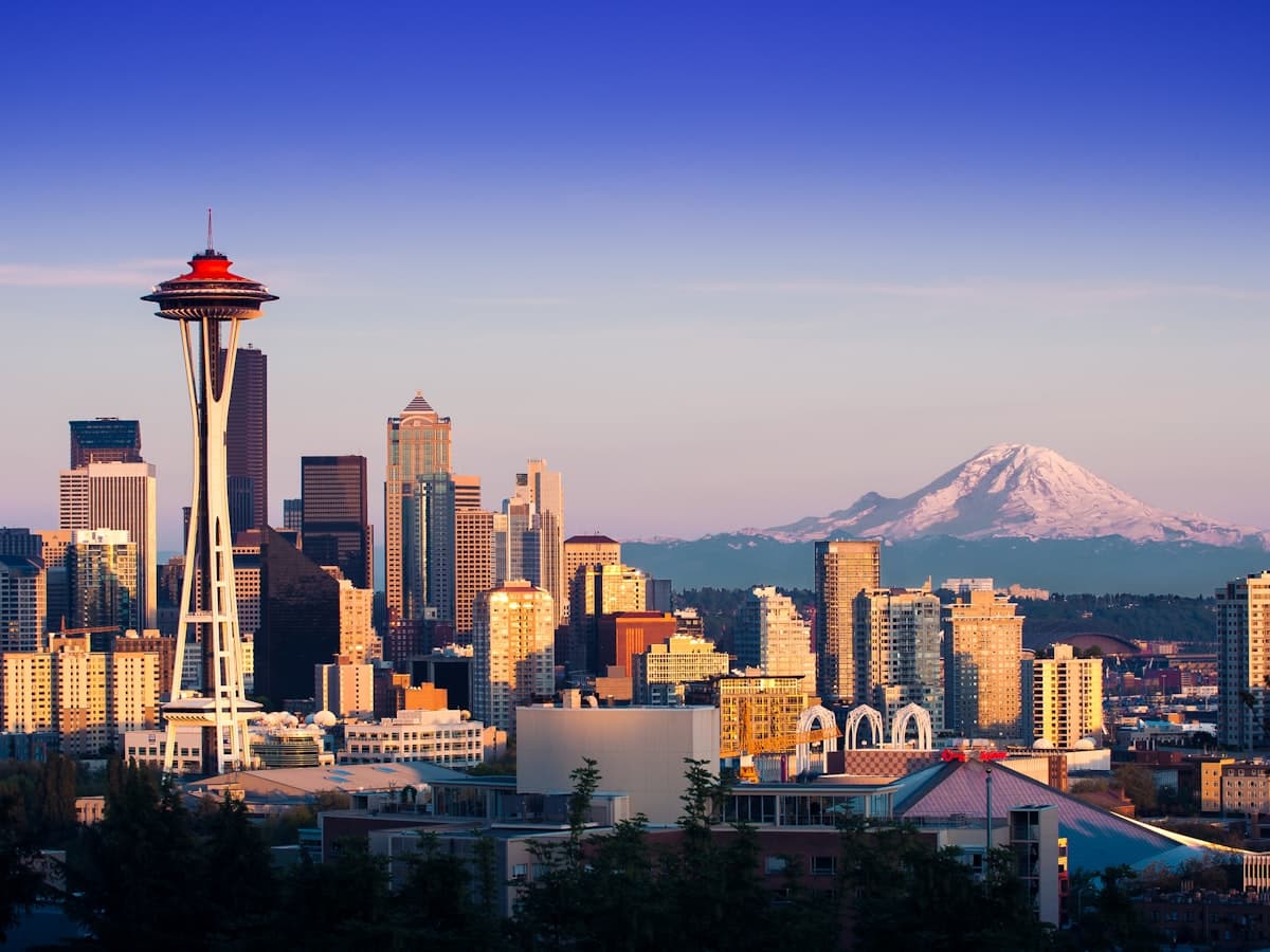 Seattle city skyline with Space Needle