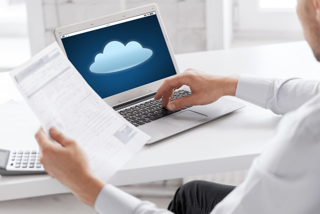 Cloud Computing Concept, Cloud computing technology internet concept background